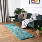 Duck Egg Blue Thick Shaggy Rug - California - Bargainia.com - 