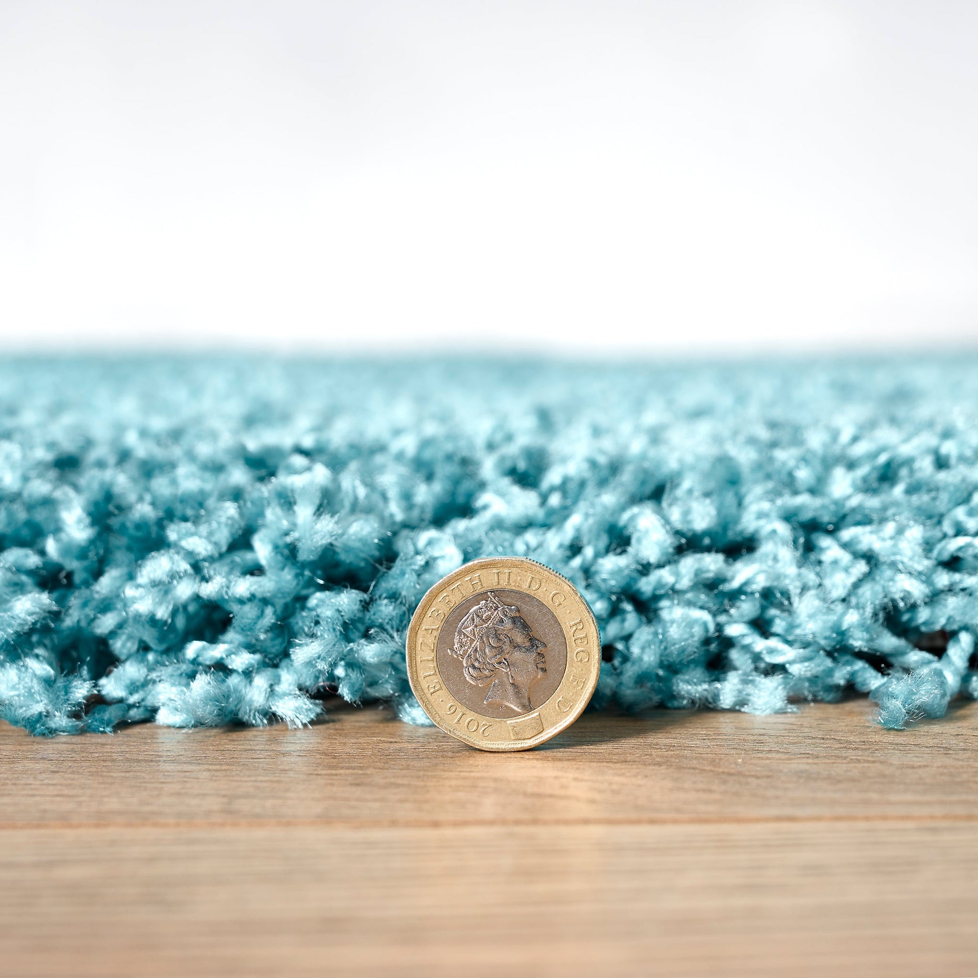 Duck Egg Blue Thick Shaggy Rug - California Rugs Rug Masters