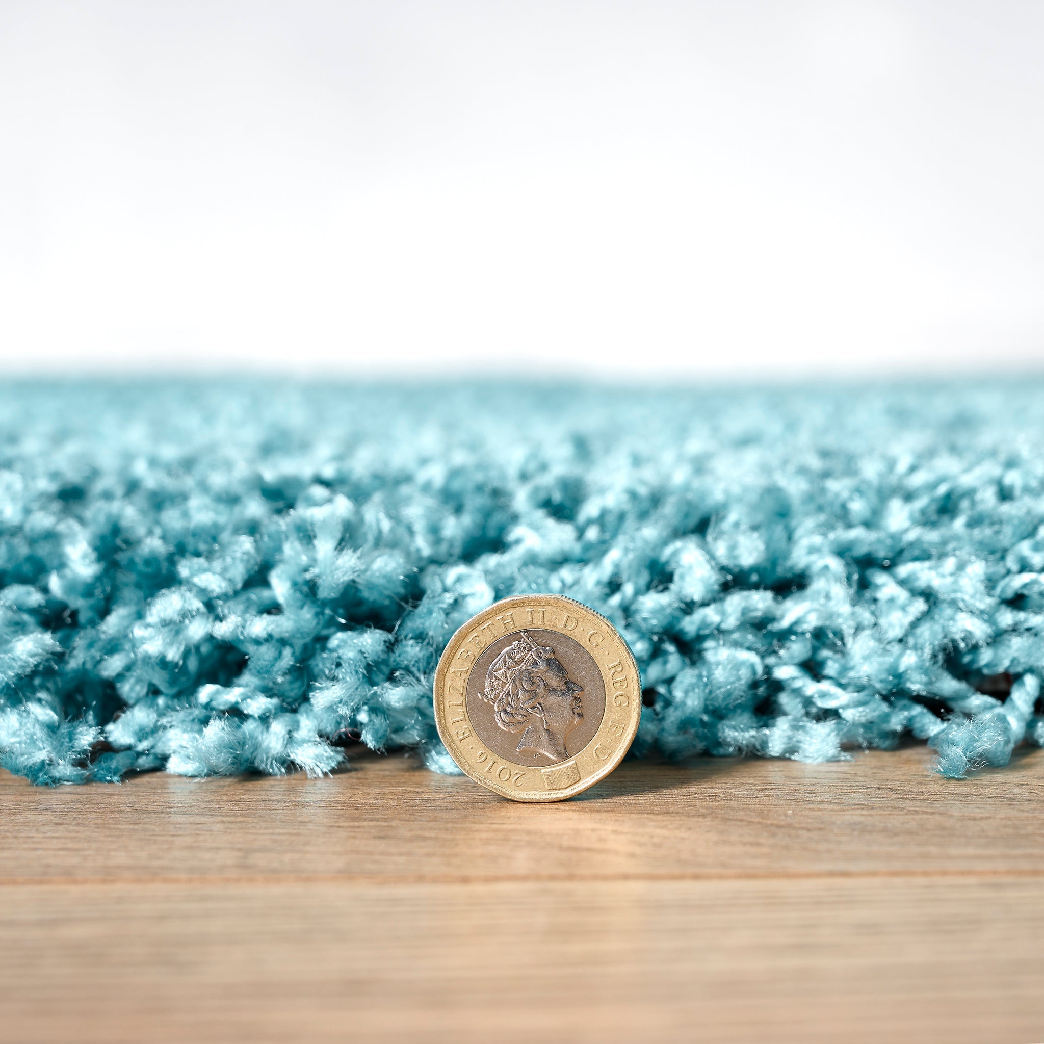 Duck Egg Blue Thick Shaggy Rug - California Rugs Rug Masters