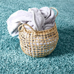 Duck Egg Blue Thick Shaggy Rug - California - Bargainia.com - 