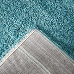 Duck Egg Blue Thick Shaggy Rug - California - Bargainia.com - 