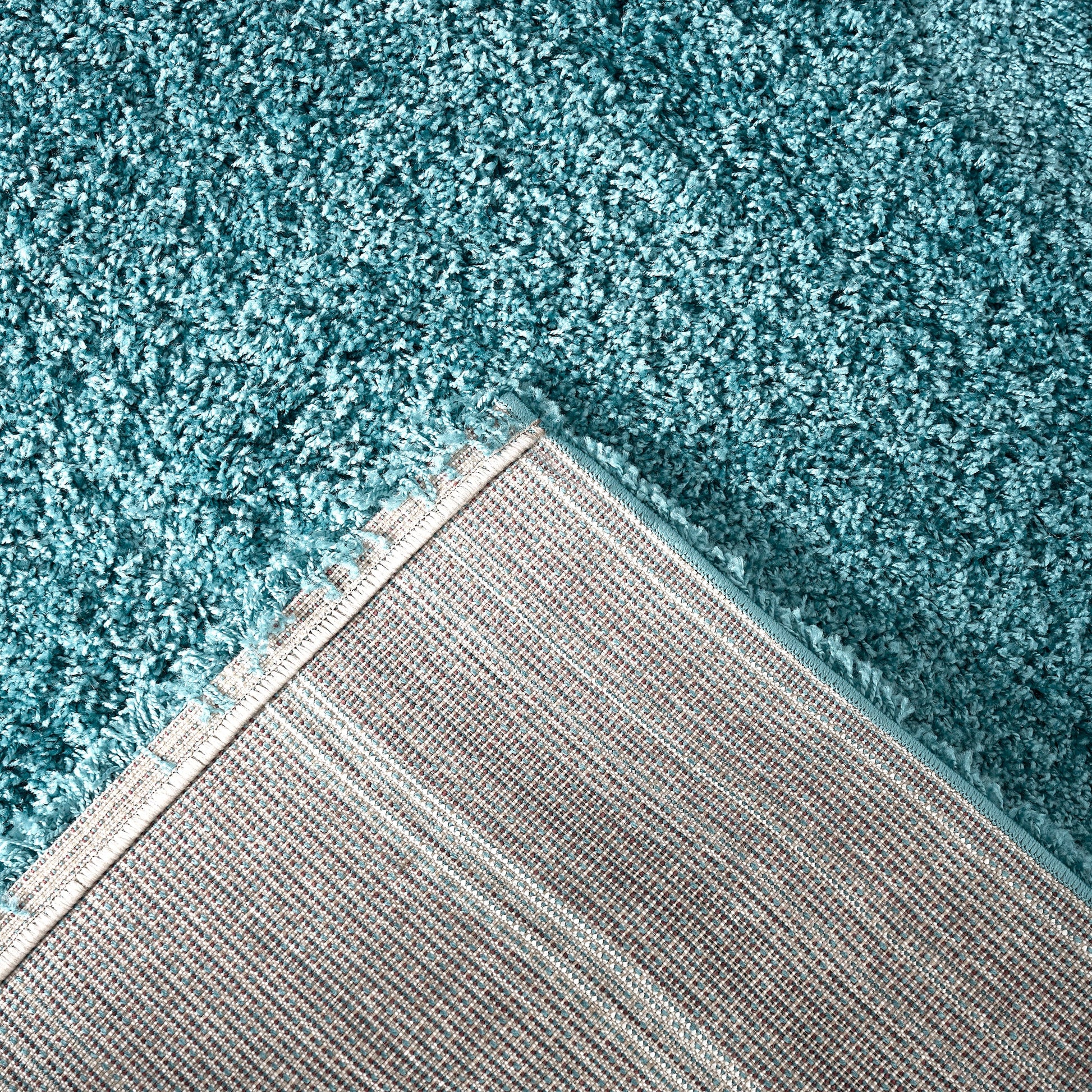 Duck Egg Blue Thick Shaggy Rug - California Rugs Rug Masters