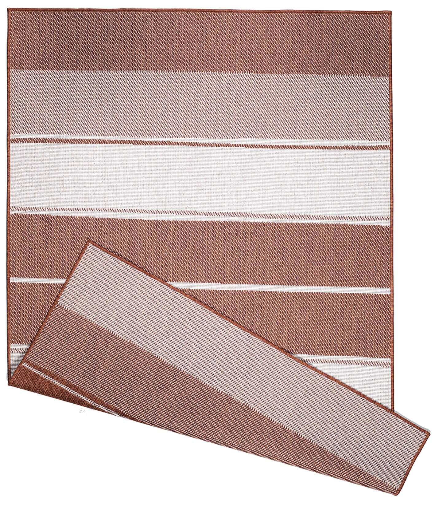 Duo Weave Outdoor Rug Black&Orange Stripes - Bargainia.com - 5060827251455 - DUO001003