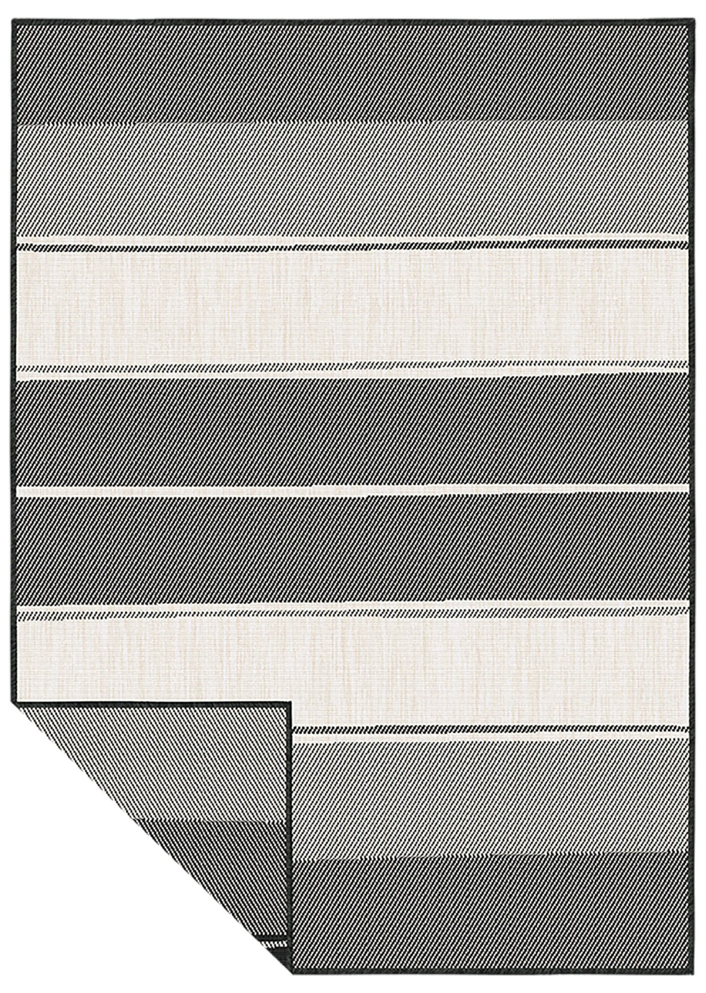 Duo Weave Outdoor Rug Black&Orange Stripes - Bargainia.com - 5060827251462 - DUO001004