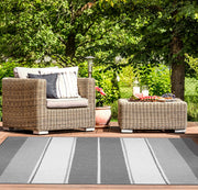 Duo Weave Outdoor Rug Black&Orange Stripes - Bargainia.com - 5060827251462 - DUO001004