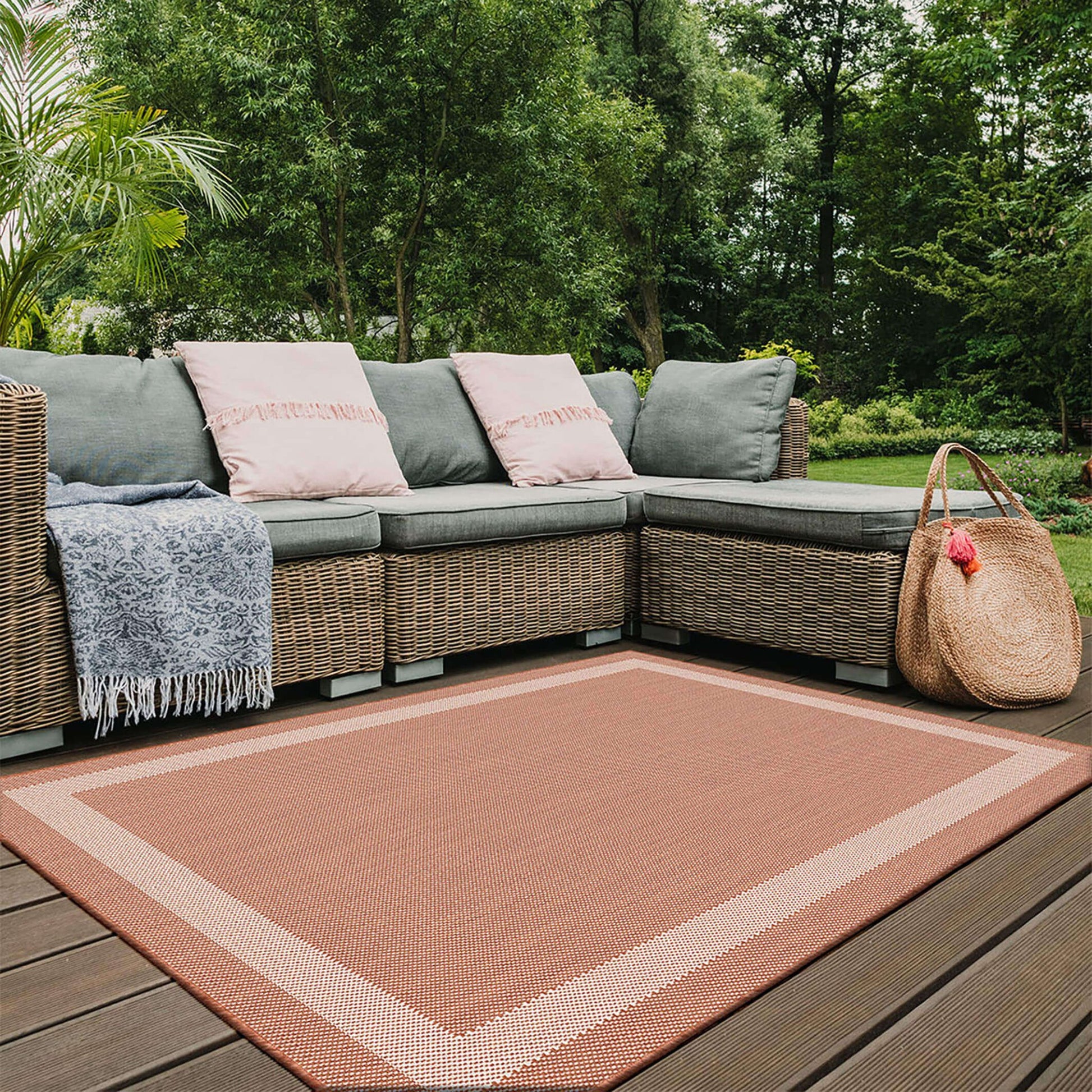 Duo Weave Outdoor Rug Bordered - Bargainia.com - 5060827252865 - DUO001013
