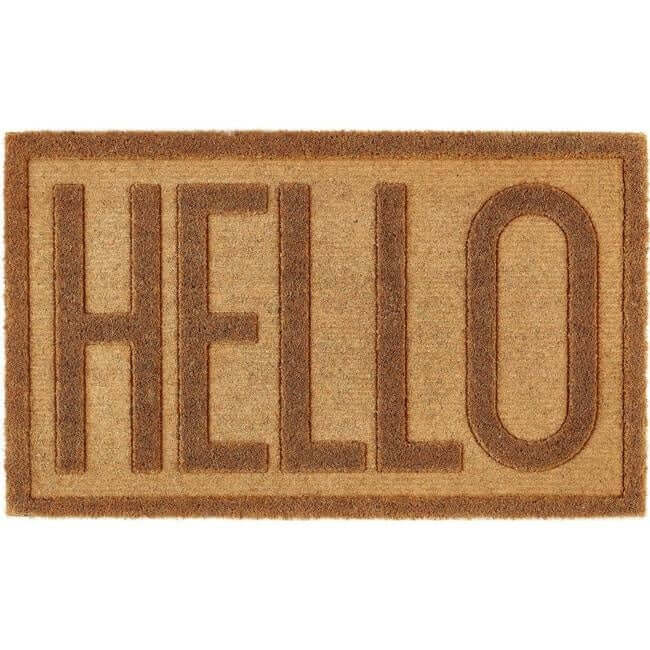 Durable Coir Scraper Doormat - Bargainia.com - 5026134611054 - MMCOIR_EMBHEL_045X075
