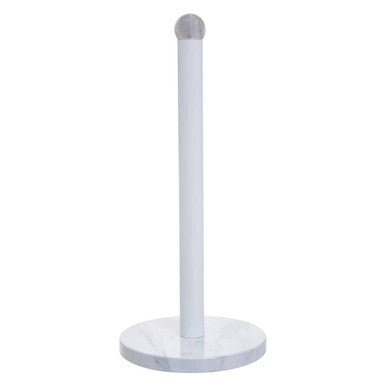 Easton White Marble Effect Kitchen Roll Holder - Bargainia.com - 5018705492414