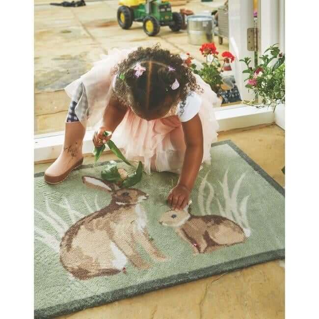 Eco - Friendly Cotton Animal Mat - Bargainia.com - 5026134610668 - HGDESI_RABBT1_065X085