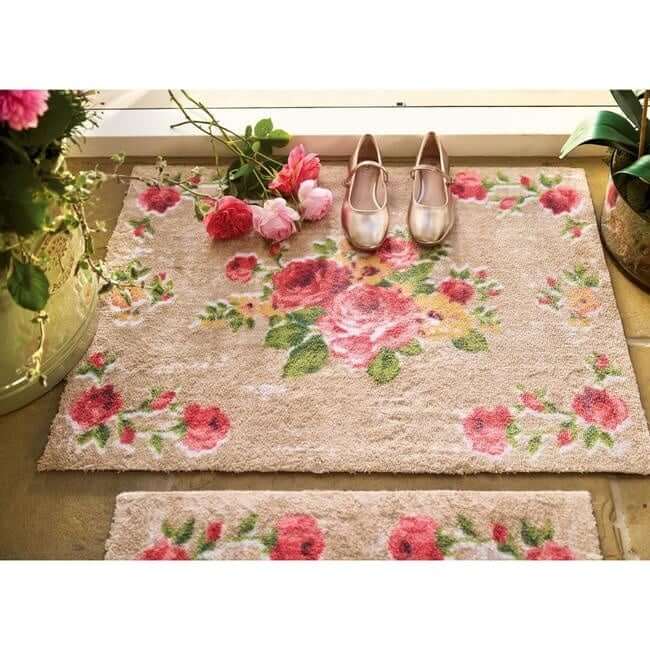 Eco - Friendly Washable Floral Mat - Bargainia.com - 5026134623453 - HGDESI_VTGRSE_065X085