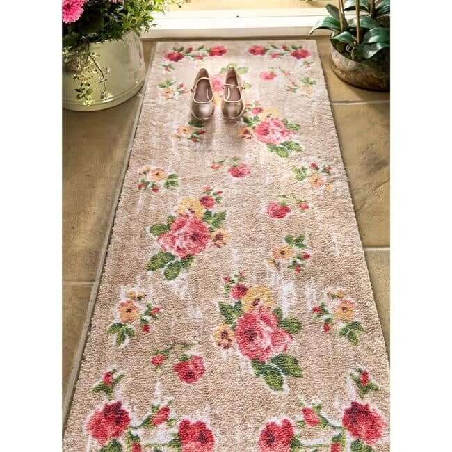 Eco - Friendly Washable Floral Mat - Bargainia.com - 5026134623460 - HGDESI_VTGRSE_065X150