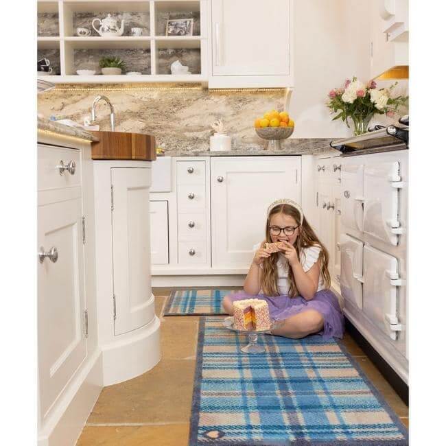 Eco - Friendly Washable Geometric Mat - Bargainia.com - 5026134639577 - HGDESI_BLUTAR_065X085