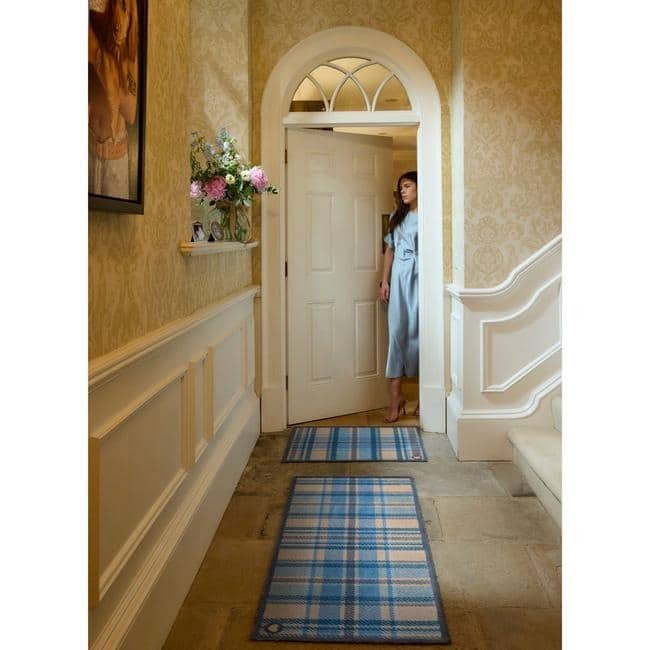 Eco - Friendly Washable Geometric Mat - Bargainia.com - 5026134639584 - HGDESI_BLUTAR_065X150
