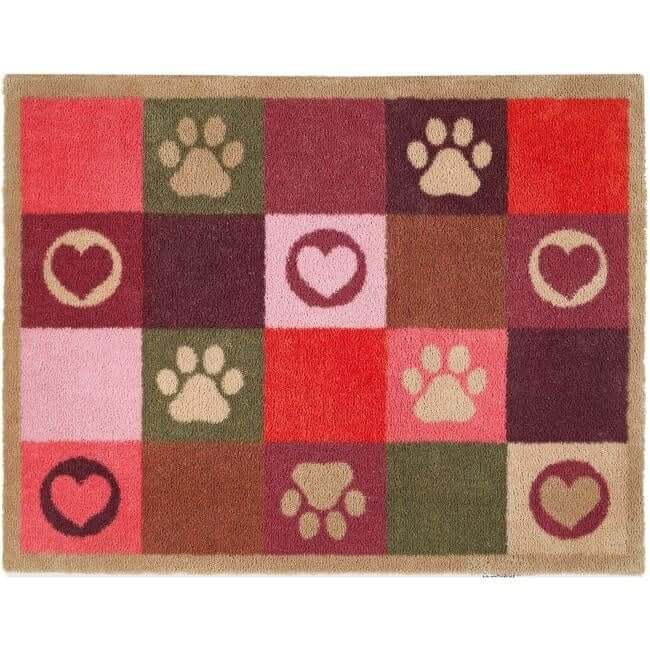 Eco - Friendly Washable Heart Pet Mat - Bargainia.com - 5026134639829 - HGDESI_PATPAW_065X085