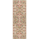 Eco - Washable Beige Rug Floral Design - Bargainia.com - 