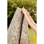 Eco - Washable Beige Rug Flowers Design - Bargainia.com - 