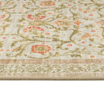 Eco - Washable Beige Rug Flowers Design - Bargainia.com - 
