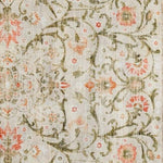 Eco - Washable Beige Rug Flowers Design - Bargainia.com - 