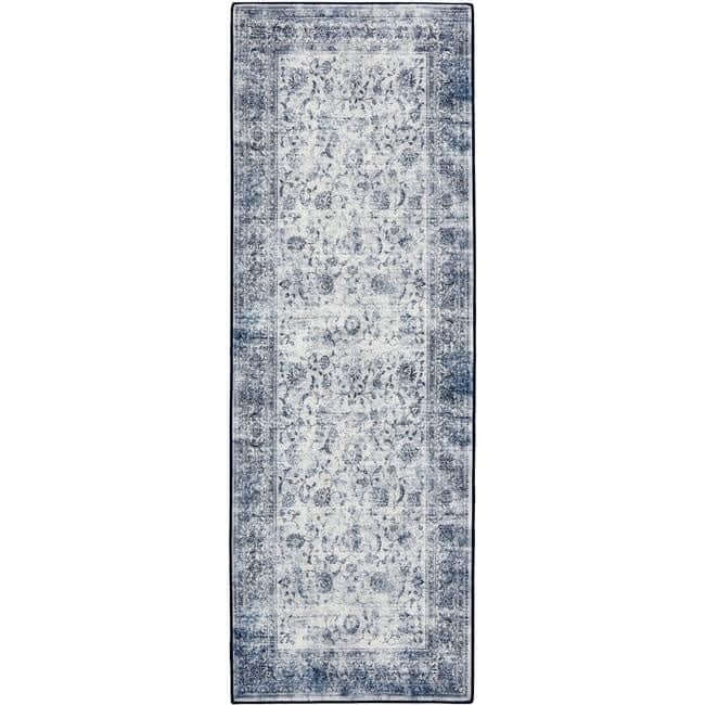 Eco - Washable Blue Rug Bordered Design - Bargainia.com - 5026134622388 - HGECWA_VNIMGR_075X220