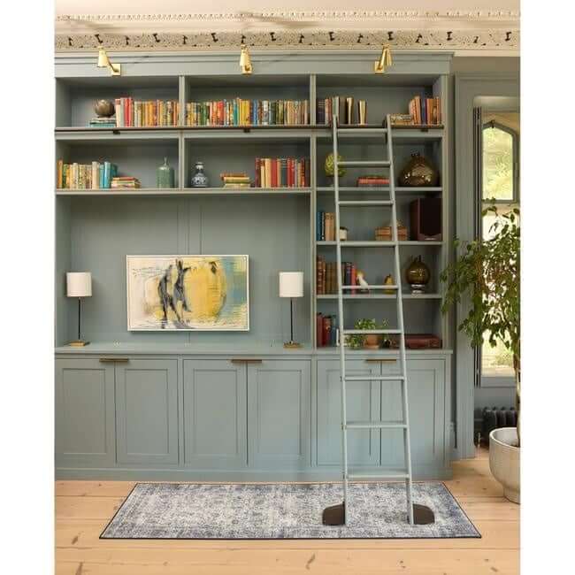 Eco - Washable Blue Rug Bordered Design - Bargainia.com - 5026134622388 - HGECWA_VNIMGR_075X220