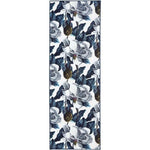 Eco - Washable Blue Rug Floral Design - Bargainia.com - 