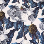 Eco - Washable Blue Rug Floral Design - Bargainia.com - 