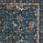Eco - Washable Blue Rug Vintage Design - Bargainia.com - 