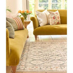 Eco - Washable Cream Rug Botanicals Design - Bargainia.com - 