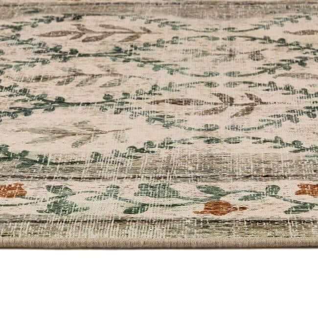 Eco - Washable Cream Rug Botanicals Design - Bargainia.com - 5026134621992 - HGECWA_ENGGAR_120X185