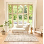 Eco - Washable Cream Rug Botanicals Design - Bargainia.com - 