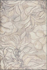 Eco - Washable Cream Rug Floral Design - Bargainia.com - 