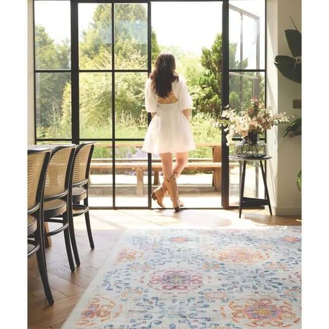 Eco - Washable Cream Rug Moroccan Design - Bargainia.com - 5026134622074 - HGECWA_MDNDAM_120X185