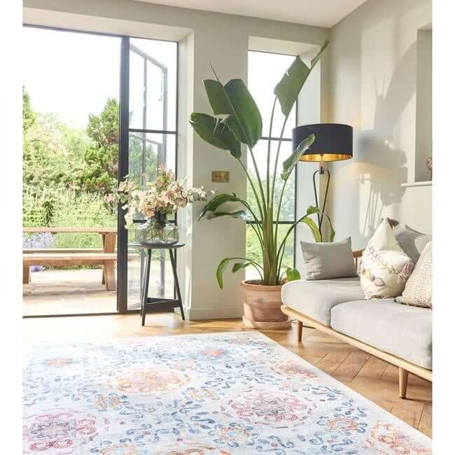 Eco - Washable Cream Rug Moroccan Design - Bargainia.com - 5026134622074 - HGECWA_MDNDAM_120X185