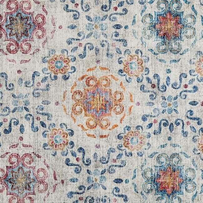 Eco - Washable Cream Rug Moroccan Design - Bargainia.com - 5026134622074 - HGECWA_MDNDAM_120X185