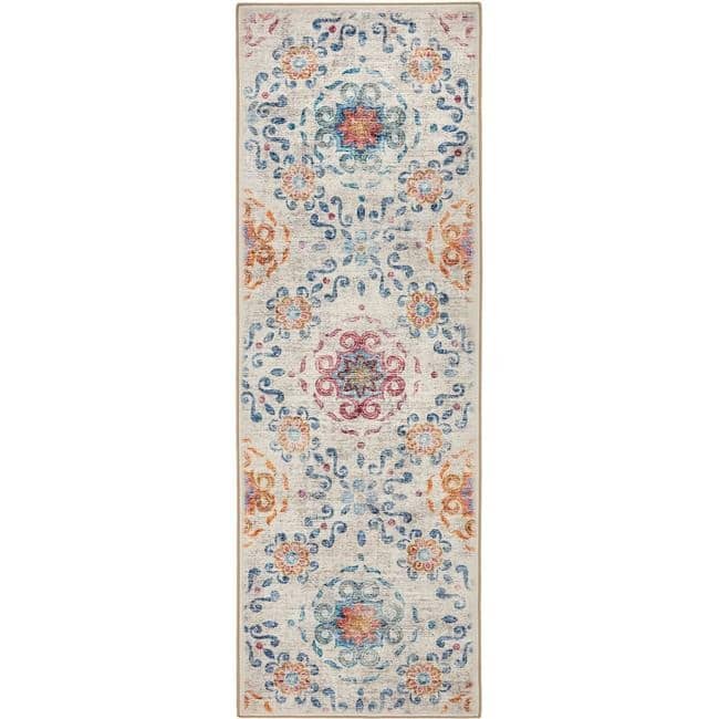 Eco - Washable Cream Rug Moroccan Design - Bargainia.com - 5026134622104 - HGECWA_MDNDAM_075X220