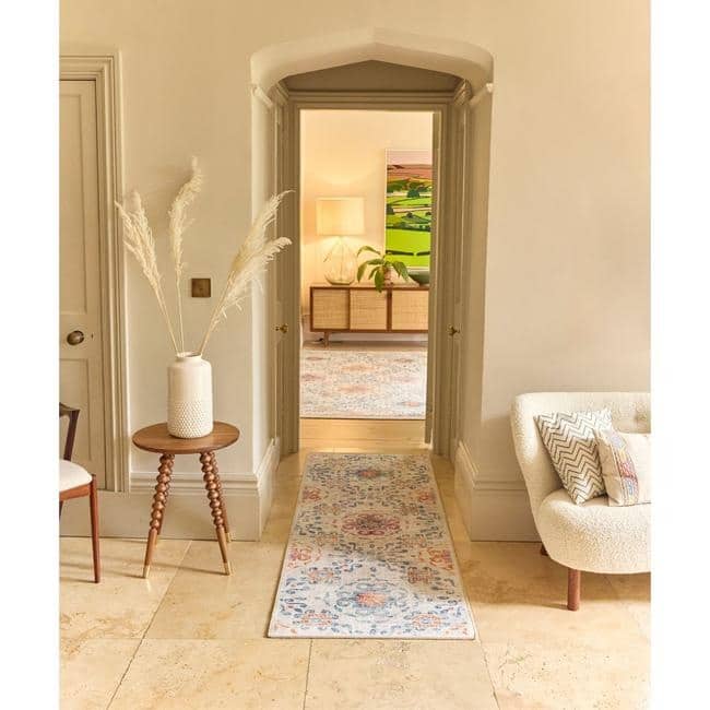 Eco - Washable Cream Rug Moroccan Design - Bargainia.com - 