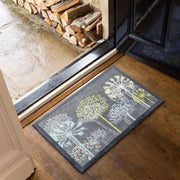 Eco - Washable Floral Design Mat in Grey - Bargainia.com - 5026134609730 - HGDESI_NTUR17_050X075