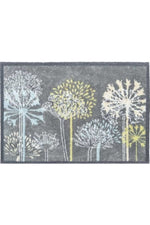 Eco - Washable Floral Design Mat in Grey - Bargainia.com - 