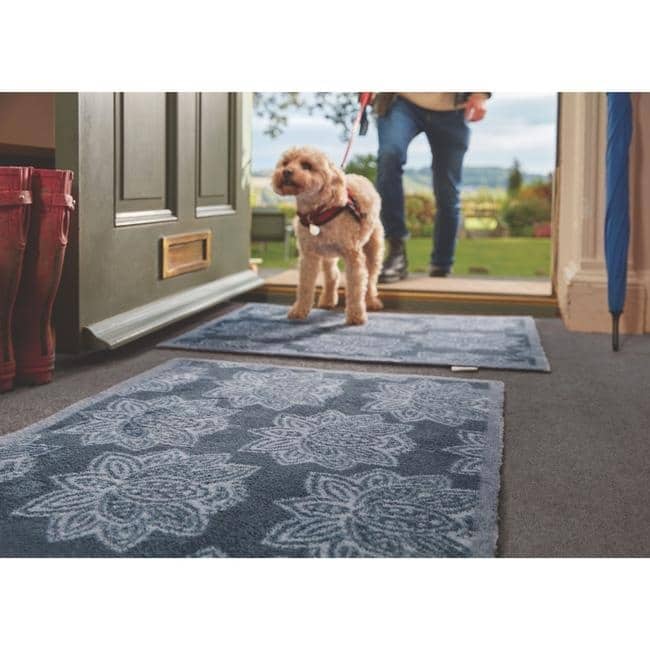 Eco Washable Floral Mats – Geometric - Bargainia.com - 5026134592926 - HGDESI_WDBLO1_065X085