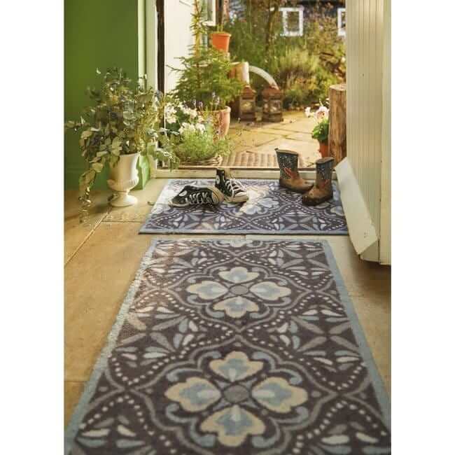 Eco Washable Floral Mats – Geometric - Bargainia.com - 5026134604223 - HGDESI_HOME45_065X085