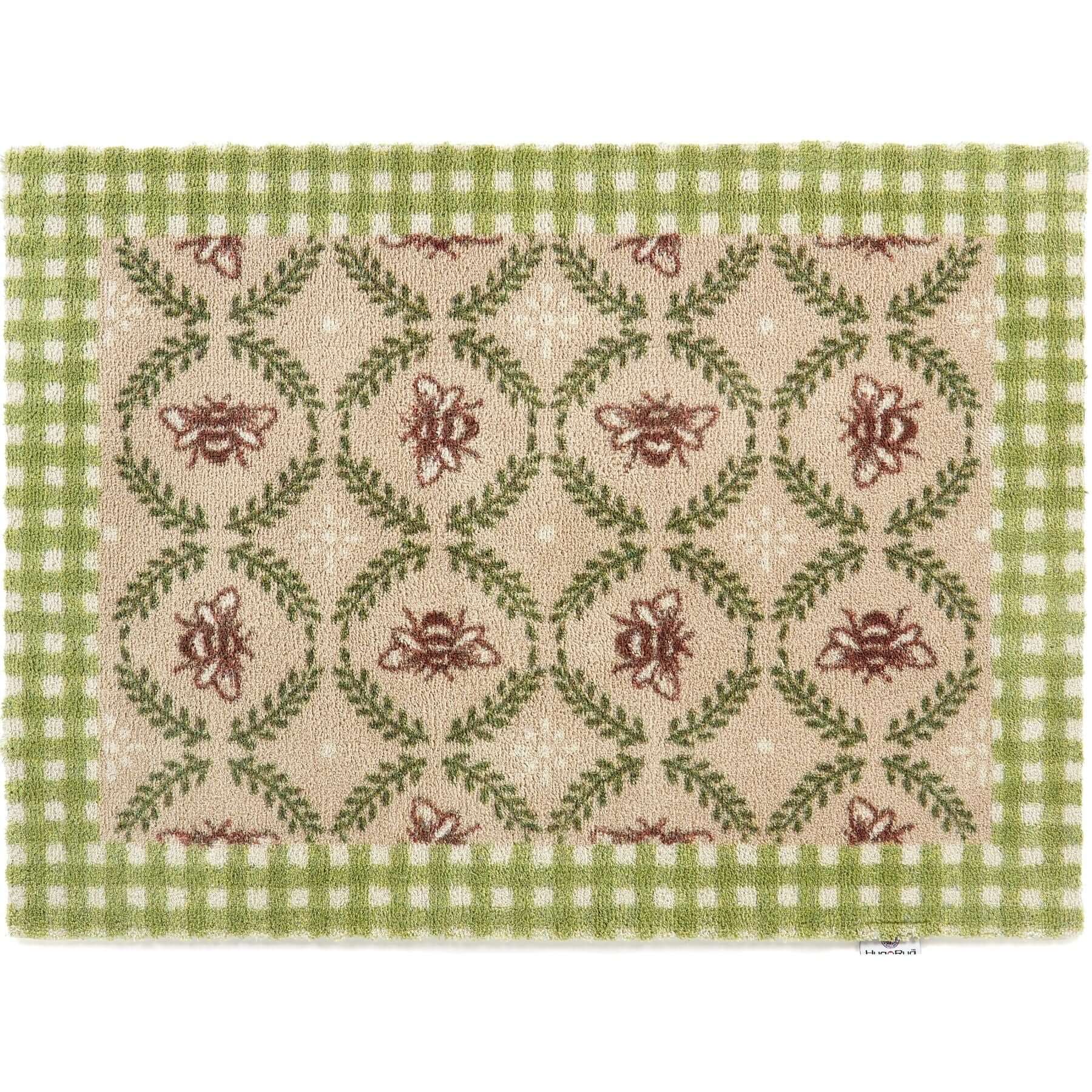 Eco Washable Floral Mats – Geometric - Bargainia.com - 5026134623415 - HGDESI_BEEHIV_065X085