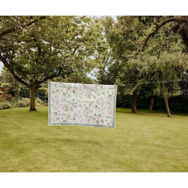 Eco - Washable Green Rug Floral Design - Bargainia.com - 5026134621954 - HGECWA_ENGFLO_120X185