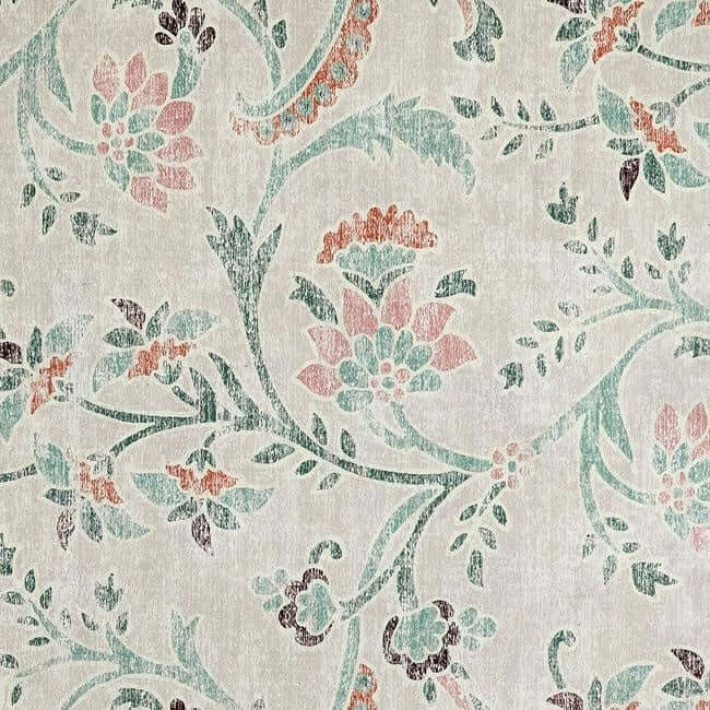 Eco - Washable Green Rug Floral Design - Bargainia.com - 5026134621954 - HGECWA_ENGFLO_120X185