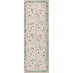 Eco - Washable Green Rug Floral Design - Bargainia.com - 