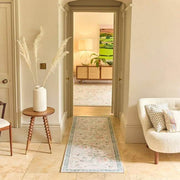 Eco - Washable Green Rug Floral Design - Bargainia.com - 5026134621985 - HGECWA_ENGFLO_075X220