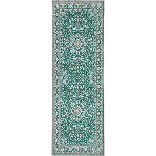 Eco - Washable Green Rug Medallion Design - Bargainia.com - 5026134637313 - WASHWN_WINDEM_067X200