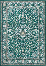 Eco - Washable Green Rug Medallion Design - Bargainia.com - 