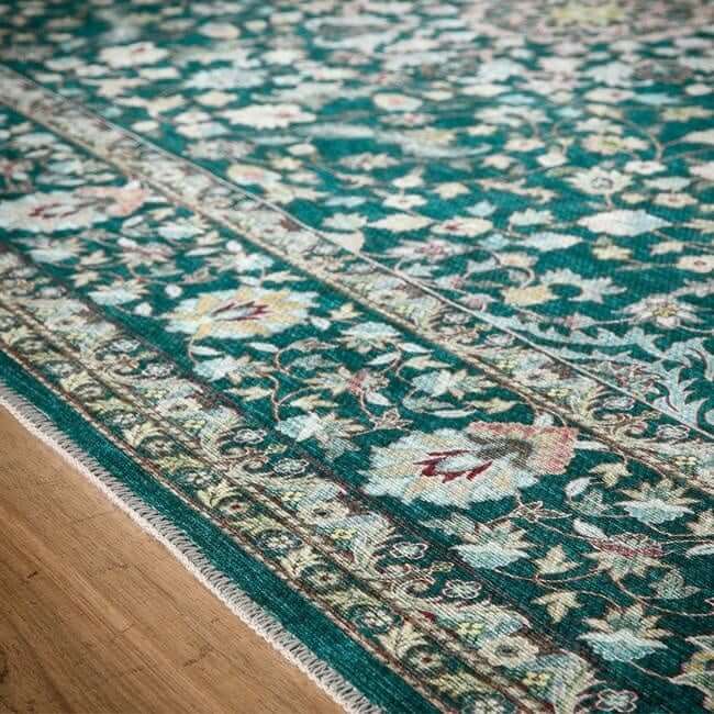 Eco - Washable Green Rug Medallion Design - Bargainia.com - 5026134637320 - WASHWN_WINDEM_120X170