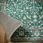 Eco - Washable Green Rug Medallion Design - Bargainia.com - 