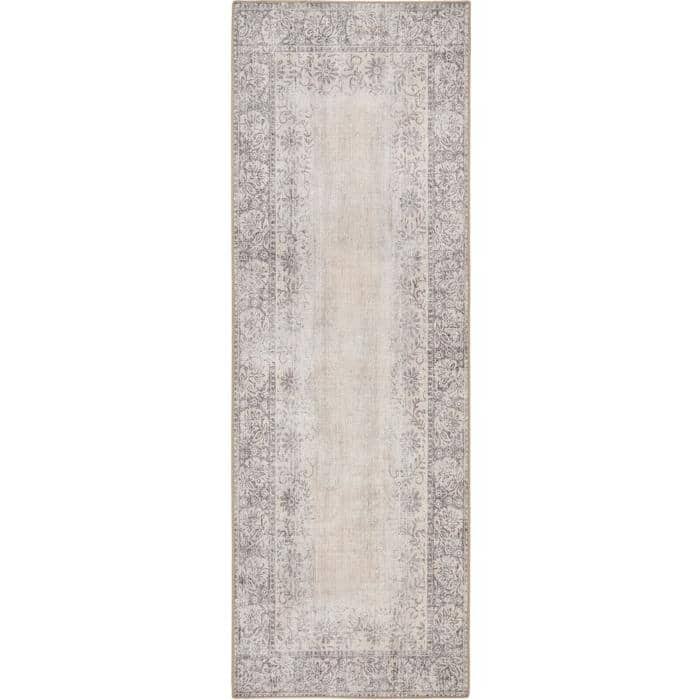 Eco - Washable Grey Rug Bordered Design - Bargainia.com - 5026134622302 - HGECWA_BROBOR_075X220